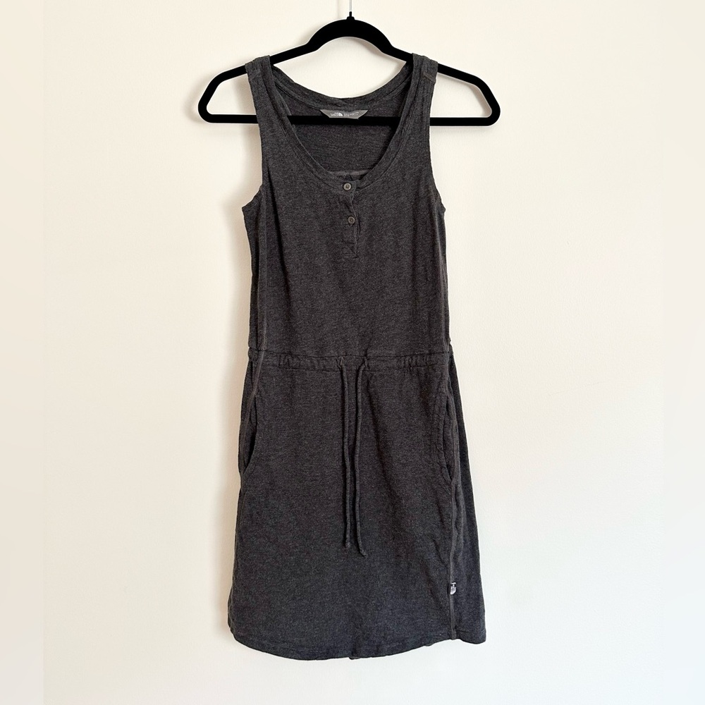 ❤️ 27 The North Face Gray Henley Style Sleeveless Cotton Tank Dress